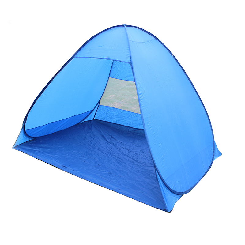180t nylon UV50+ kültéri kemping alapvető fényvédő és szélálló dupla pop-up strand sátor TN1111-4